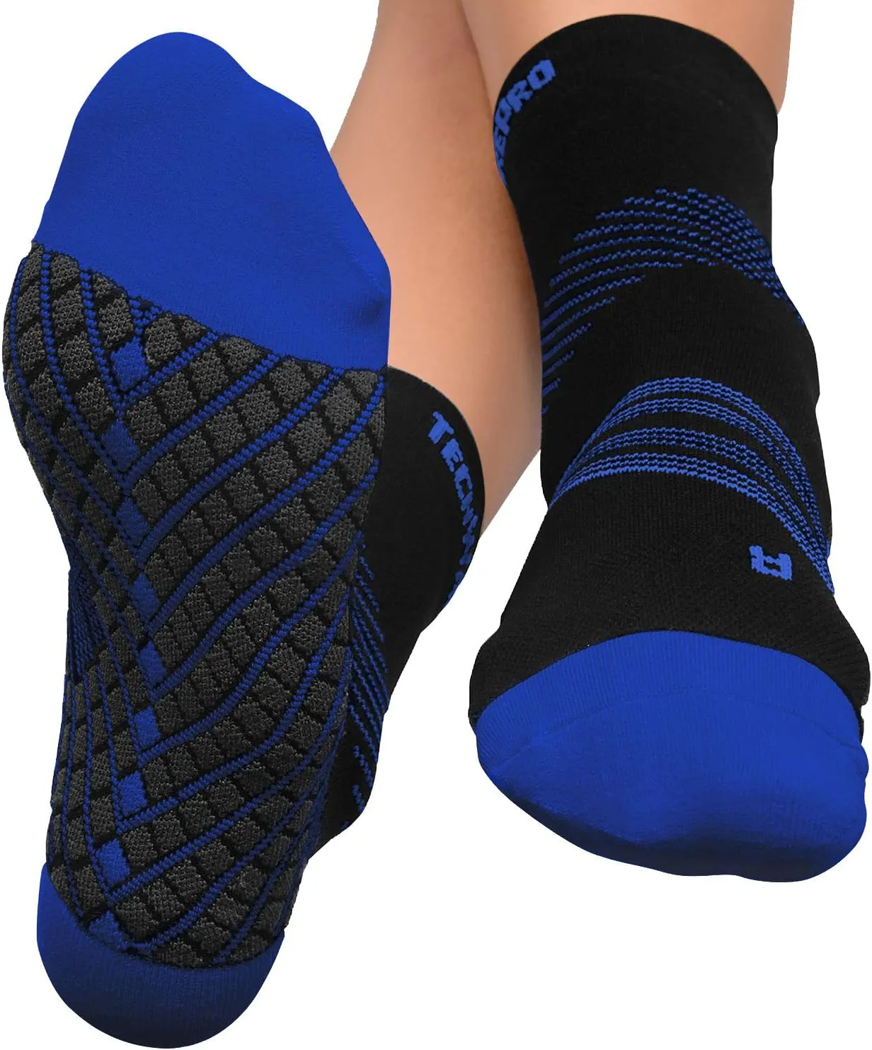 TechWare Pro Plantar Fasciitis Socks  Cushion Ankle Compression Socks Women & Men. Achilles Tendonitis Brace & Arch Support