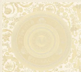 Versace Beige Baroque Panel Wallpaper - 387053